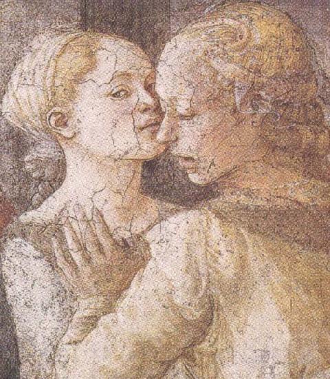 Sandro Botticelli Filippo Lippi,Stories of St John the Baptist:the Banquet of Herod France oil painting art